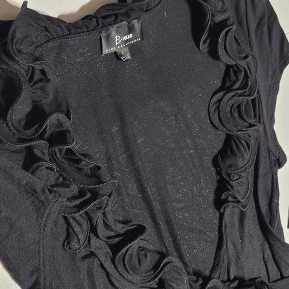 B.Wear Short Sleeve Size L Swirl Collar Blouse - Picture 8 of 13